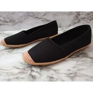 NIB Wanted Espadrille Black Slip On Shoes Size 8M